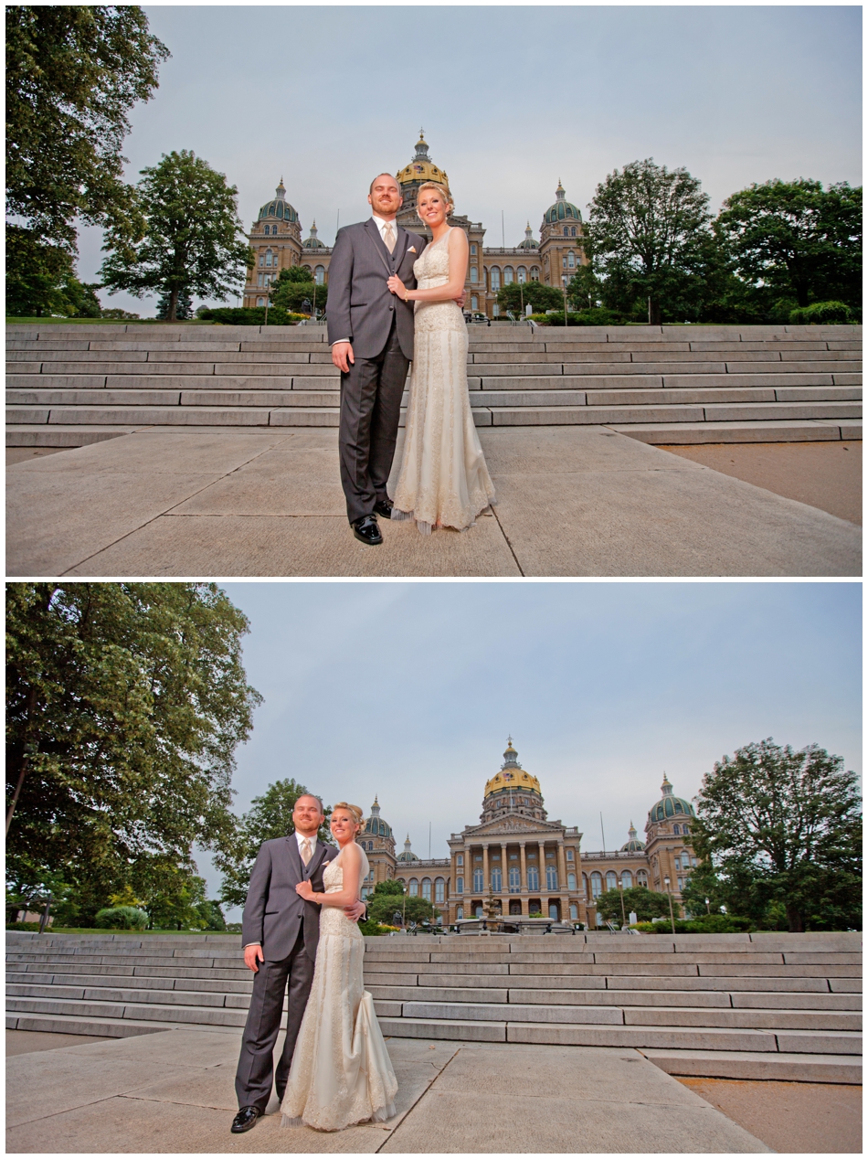 Temple for Performing Arts Des Moines Iowa Wedding Photographer