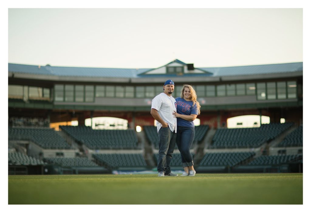 iowa cubs baseball engagement photos