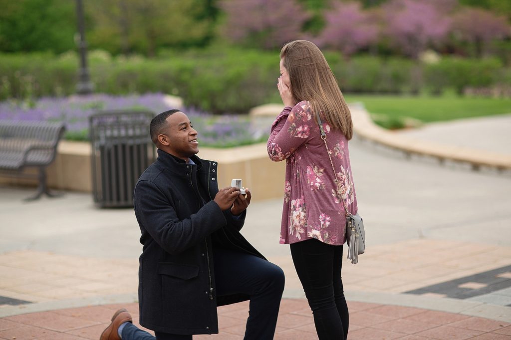 des moines, iowa proposal photography